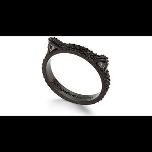 Kate Spade Jazz Things Up Black Cat ring - sz 6
